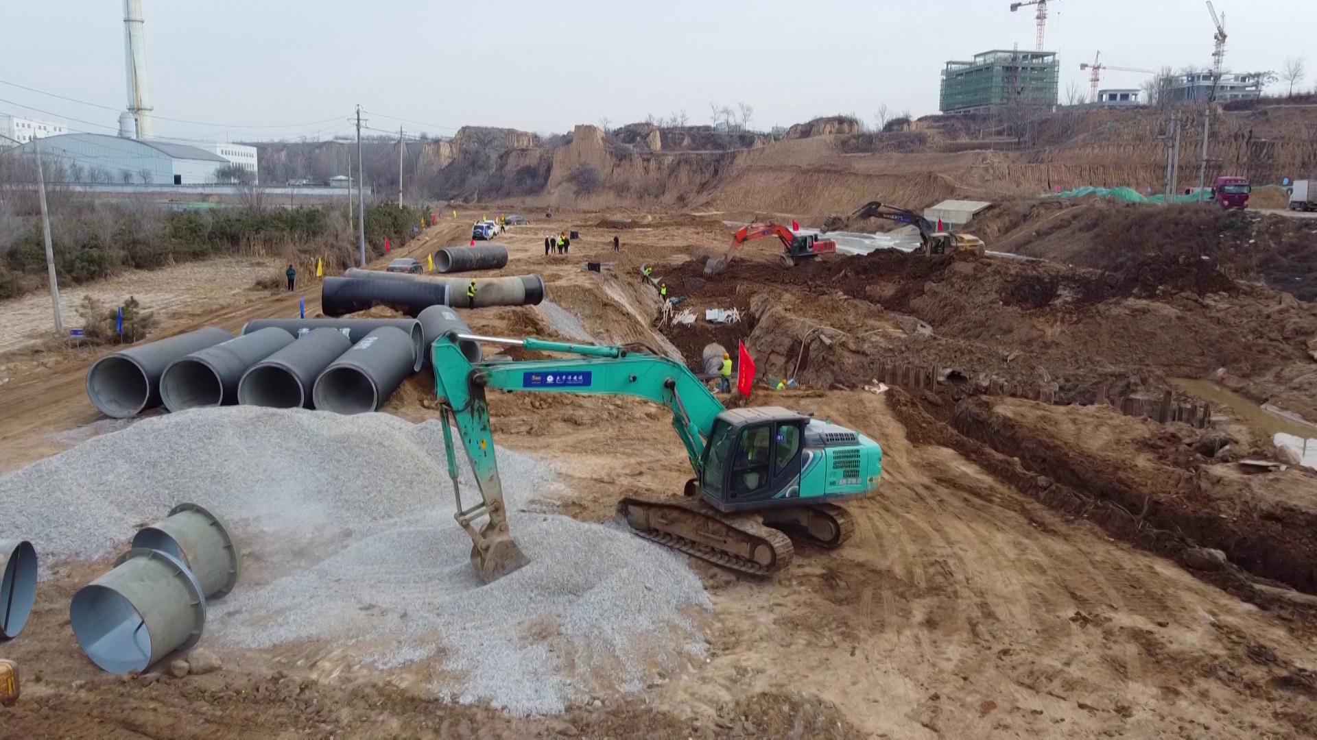 太原热浸涂塑钢管 阳曲县中社河河道综合治理工程:全力以赴保工期 为太忻一体化经济区建设作贡献 太原热浸涂塑钢管 阳曲县中社河河道综合治理工程:全力以赴保工期 为太忻一体化经济区建设作贡献